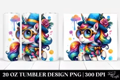 Cute Unicorn Drawing | 20 oz Tumbler Product Image 1