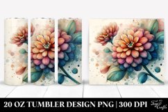 Wooden Stained Zinnia, Transparent 20 Oz Tumbler Product Image 1