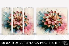 Wooden Stained Zinnia, Transparent 20 Oz Tumbler Product Image 1