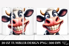 Crazy Funny Cow Portrait with Big Smile | 20 Oz Tumbler Product Image 1