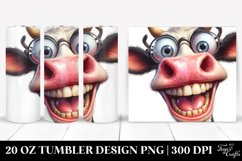 Crazy Funny Cow Portrait with Big Smile | 20 Oz Tumbler Product Image 1