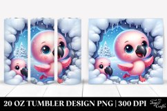Cute Baby Flamingo Winter Art 20 Oz Tumbler Product Image 1