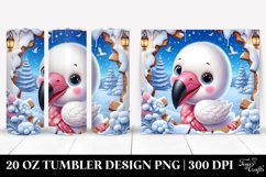 Cute Baby Flamingo Winter Art 20 Oz Tumbler Product Image 1
