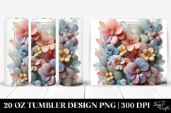 Pastel Glossy Impatiens|20 oz Tumbler Product Image 1