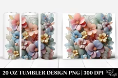 Pastel Glossy Impatiens|20 oz Tumbler Product Image 1