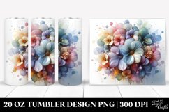 Pastel Glossy Impatiens|20 oz Tumbler Product Image 1