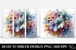 Pastel Glossy Impatiens|20 oz Tumbler Product Image 1