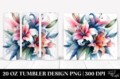 Abstract Vibrant Lily Tumbler Product Image 1