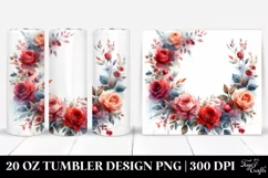 Colorfull Red Roses Abstract | 20 Oz Tumbler Product Image 1