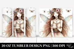 Washed Watercolor Boho Fairy Tumbler Product Image 1