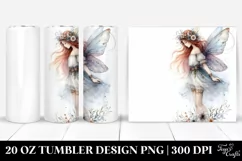 Washed Watercolor Boho Fairy Tumbler Product Image 1