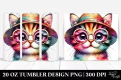 Layered Cute Kitten with Sun es | 20 Oz Tumbler Product Image 1