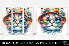 Layered Cute Kitten with Sun es | 20 Oz Tumbler Product Image 1
