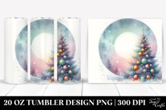 Colorful Pastel Watercolor Christmas | 20 oz Tumbler Product Image 1