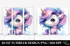 Cute Baby Unicorn with Cool Haircut | 20 Oz Tumbler Product Image 1