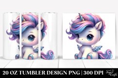 Cute Baby Unicorn with Cool Haircut | 20 Oz Tumbler Product Image 1