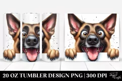 Cute Malinois Popping Eyes | 20 Oz Tumbler Product Image 1