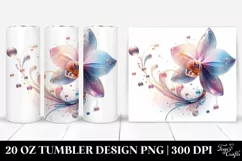 Shiny Orchid Frame, Transparent 20 Oz Tumbler Product Image 1