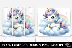 Cute Baby Unicorn from Lofty Cloud | 20 Oz Tumbler Product Image 1