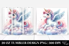 Cute Baby Unicorn from Lofty Cloud | 20 Oz Tumbler Product Image 1