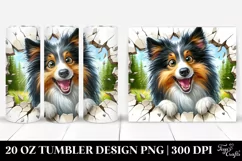 Cute Collie Popping Eyes | 20 Oz Tumbler Product Image 1