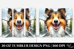 Cute Collie Popping Eyes | 20 Oz Tumbler Product Image 1
