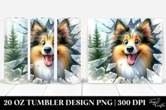 Cute Collie Popping Eyes | 20 Oz Tumbler Product Image 1