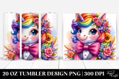 Vibrant Smiling Unicorn | 20 oz Tumbler Product Image 1