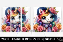 Vibrant Smiling Unicorn | 20 oz Tumbler Product Image 1