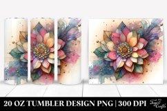 Abstract Pastel Zinnia Tumbler Product Image 1