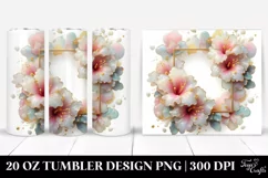 Glossy Azalea Frame, Transparent 20 Oz Tumbler Product Image 1