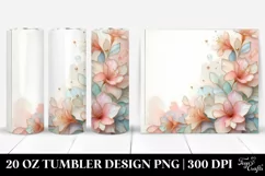 Glossy Azalea Frame, Transparent 20 Oz Tumbler Product Image 1