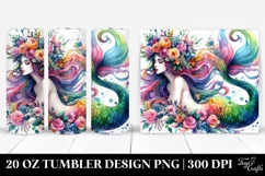 Mermaid Floral Wreath | 20 oz Tumbler Product Image 1