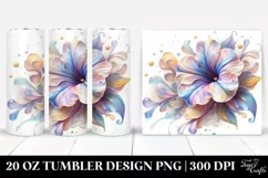 Shiny Petunia Frame, Transparent 20 Oz Tumbler Product Image 1