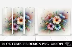 Shiny Petunia Frame, Transparent 20 Oz Tumbler Product Image 1