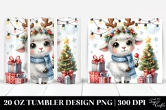 Baby Lamb Dressed for Winter, 20 Oz Tumbler Product Image 1