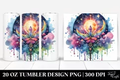 Vibrant Celestial Mushroom Clipart 20 Oz Tumbler Product Image 1