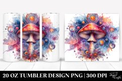 Vibrant Celestial Mushroom Clipart 20 Oz Tumbler Product Image 1