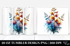 Abstract Stained Lobelia | 20 Oz Tumbler Product Image 1