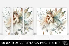 Washed Watercolor Boho Fairy Tumbler Product Image 1