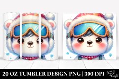 Baby Polar Bear with Santa Hat, 20 Oz Tumbler Product Image 1