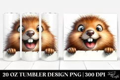 Crazy Furr Groundhog Watercolor Tumbler Product Image 1