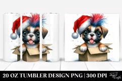Baby Boxer with Santa Hat, 20 Oz Tumbler Product Image 1