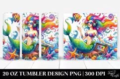 Funny Vibrant Mermaid | 20 oz Tumbler Product Image 1