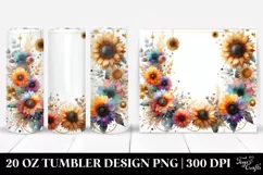 Colorful Small Sunflower Frame | 20 oz Tumbler Product Image 1