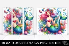 Funny Vibrant Mermaid | 20 oz Tumbler Product Image 1