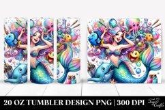 Funny Vibrant Mermaid | 20 oz Tumbler Product Image 1