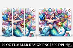 Funny Vibrant Mermaid | 20 oz Tumbler Product Image 1