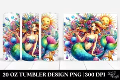 Funny Vibrant Mermaid | 20 oz Tumbler Product Image 1