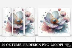 Shiny Anemone Frame, Transparent 20 Oz Tumbler Product Image 1